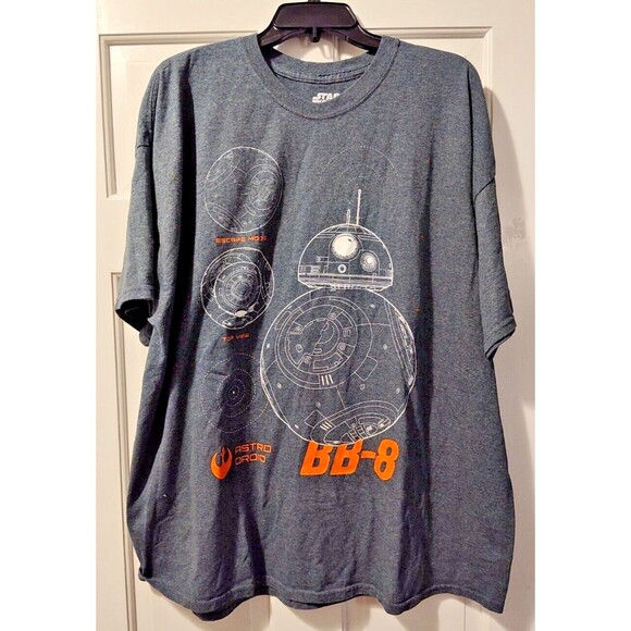 Star Wars BB-8 Astro Droid Men’s T Shirt Size 2XL Dark Gray FAST SHIPPING - Picture 5 of 16